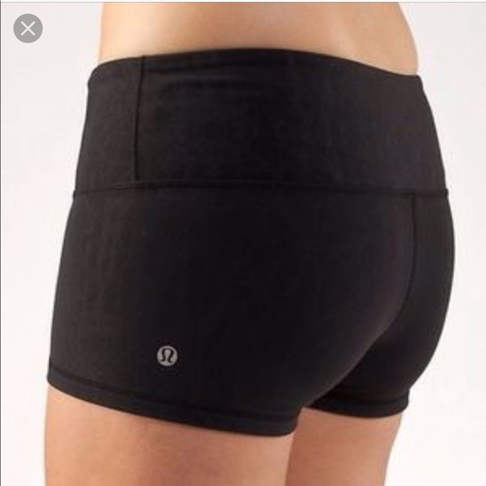 Lululemon black yoga shorts